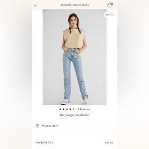 NWT agolde Cherie jeans bought from free people